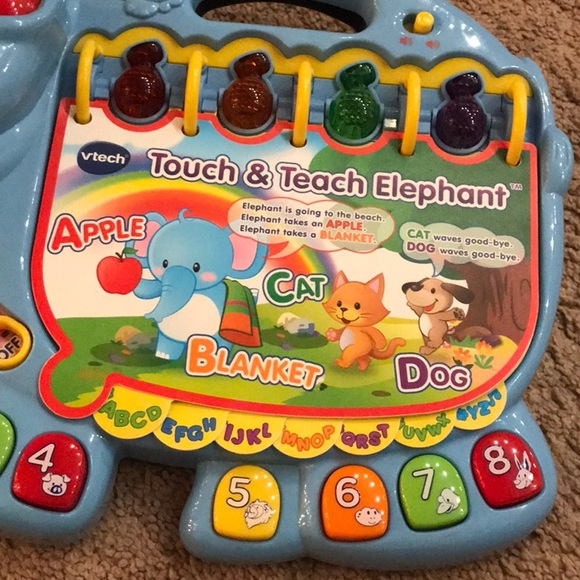 VTech, Touch and Teach Elephant, ABC Toy - Picture 2 of 4